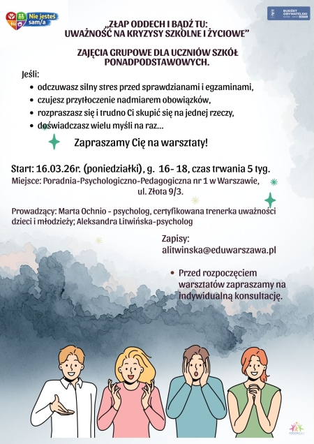 Zajęcia grupowe dla Młodzieży ze szkół ponadpodstawowych 