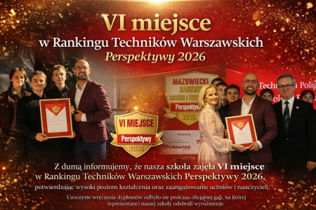 VI miejsce w Rankingu Techników Warszawskich