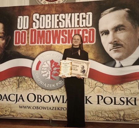 Amelia Wójcik zwyciężczynią Konkursu Wiedzy Patriotycznej 